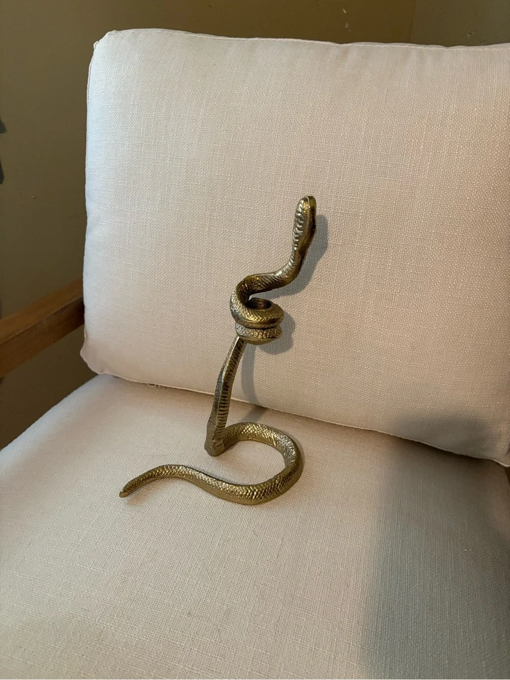 Snake candle holder